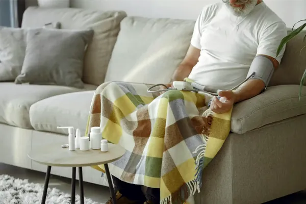 Senior receiving long-term care support